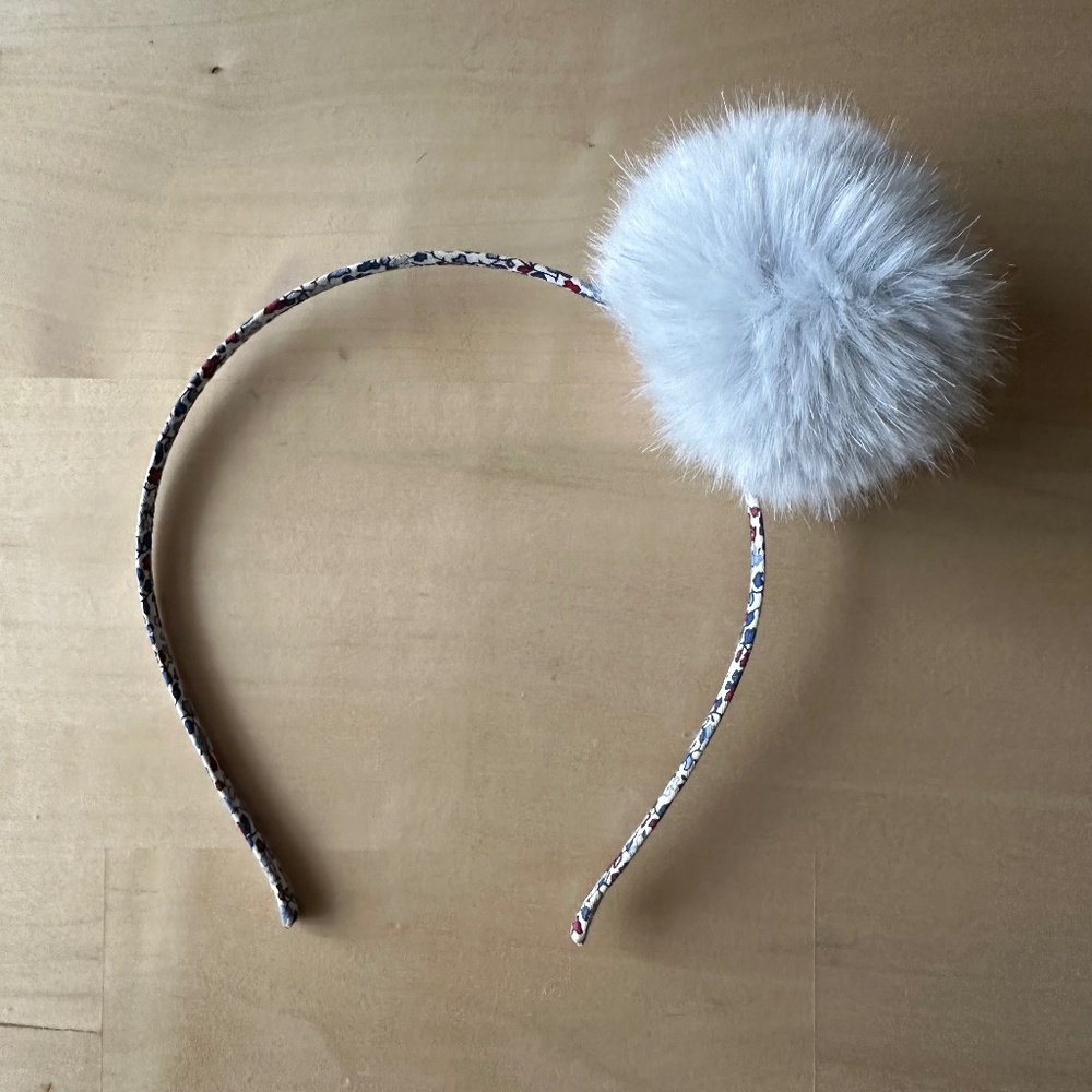 PEPPERCORN KIDS Girls Faux Fur Ball Headband